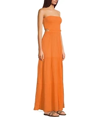 Rip Curl Premium Surf Strapless Open Cut Out Back Maxi Dress