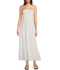 Rip Curl Premium Surf Strapless Open Cut Out Back Maxi Dress