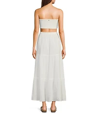 Rip Curl Premium Surf Strapless Open Cut Out Back Maxi Dress
