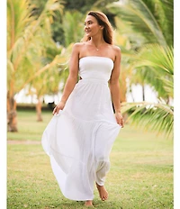 Rip Curl Premium Surf Strapless Open Cut Out Back Maxi Dress