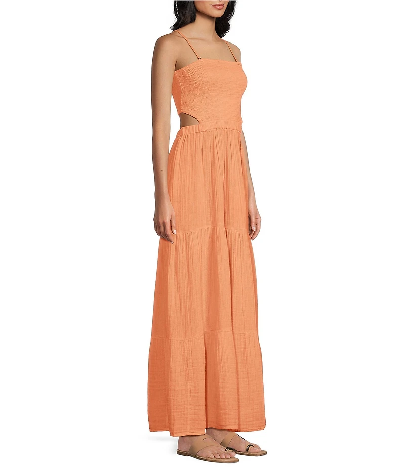 Rip Curl Premium Surf Strapless Open Cut Out Back Maxi Dress
