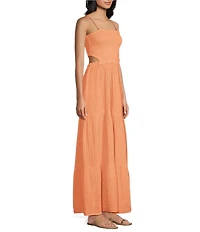 Rip Curl Premium Surf Strapless Open Cut Out Back Maxi Dress
