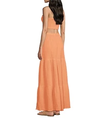 Rip Curl Premium Surf Strapless Open Cut Out Back Maxi Dress