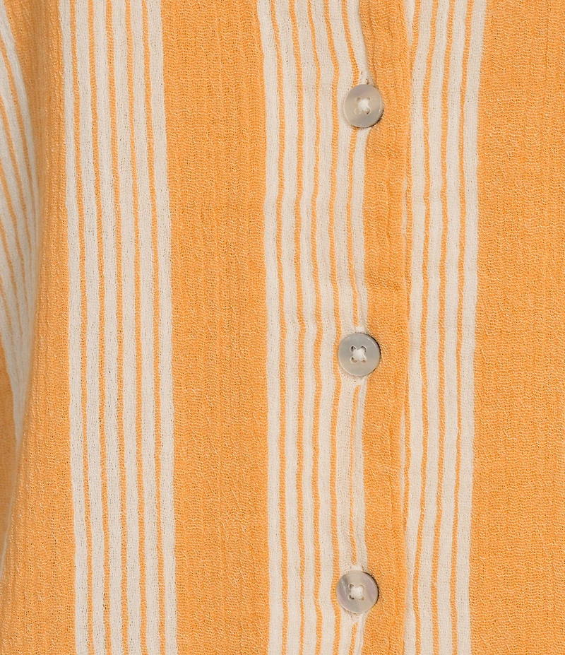 Rip Curl Premium Surf Striped Short Sleeve Button Front Coordinating Shirt