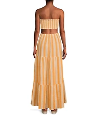 Rip Curl Premium Surf Striped Strapless Maxi Dress