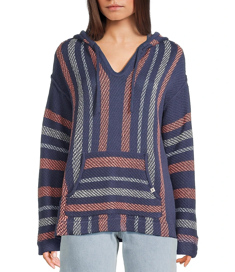 Rip Curl Revival Striped Knit Poncho