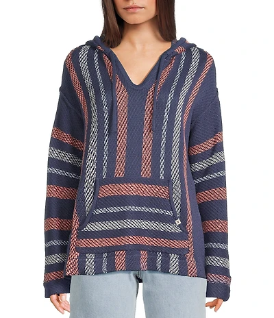 Rip Curl Revival Striped Knit Poncho