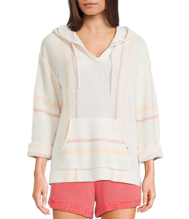 Rip Curl Revival Striped Knit Poncho