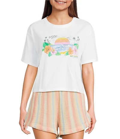 Rip Curl Sun Rays Crew Neck Short Sleeve Cropped Tee