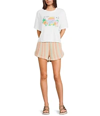 Rip Curl Sun Rays Crew Neck Short Sleeve Cropped Tee