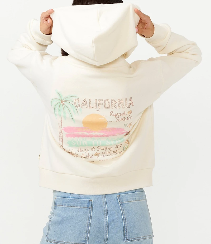 Rip Curl Sun To Sea Relaxed Long Sleeve Fleece Hoodie