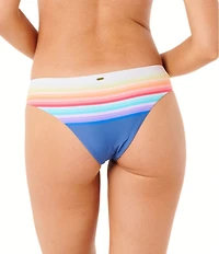 Rip Curl Surf Revival Stripe Cheeky Hipster Swim Bottom