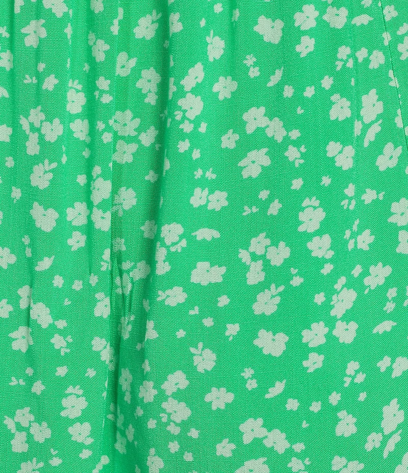 Rip Curl Surf Side Short Sleeve Yardage Print Empire Waist Dress