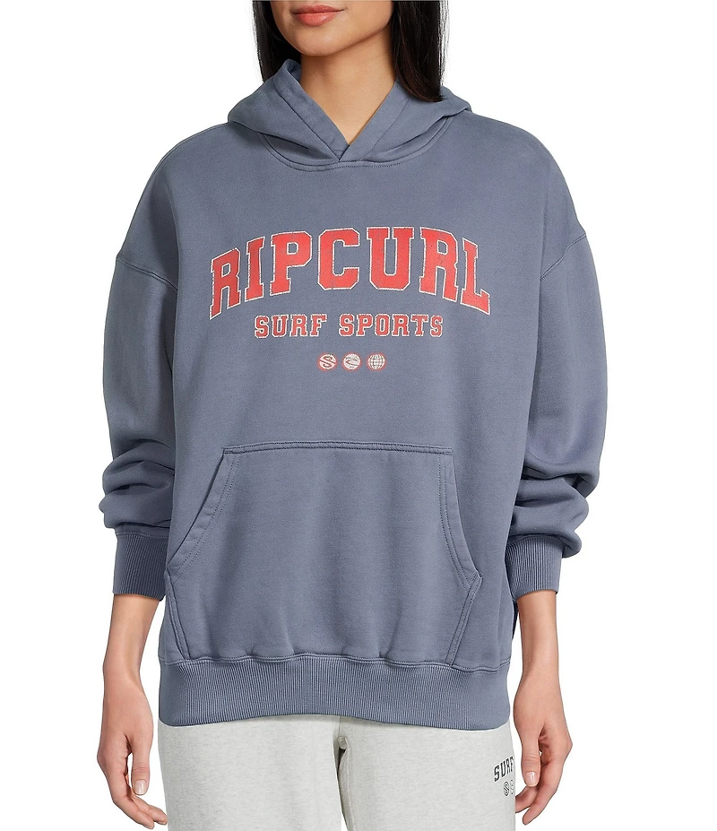 Rip Curl Varsity Sports Long Sleeve Oversized Hoodie
