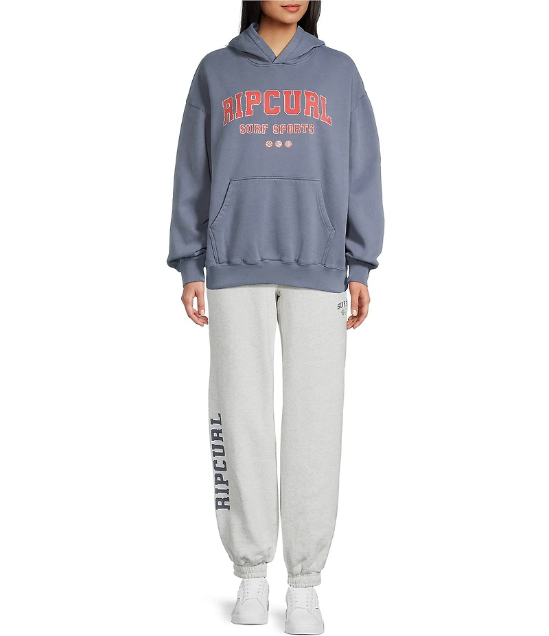 Rip Curl Varsity Sports Long Sleeve Oversized Hoodie