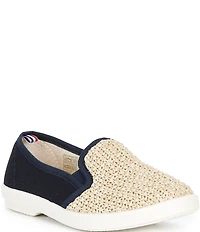 Rivieras Boys' Classic Cotton Raffia Slip-Ons (Youth)