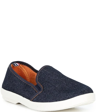 Rivieras Boys' Classic Denim Canvas Slip-Ons (Youth)