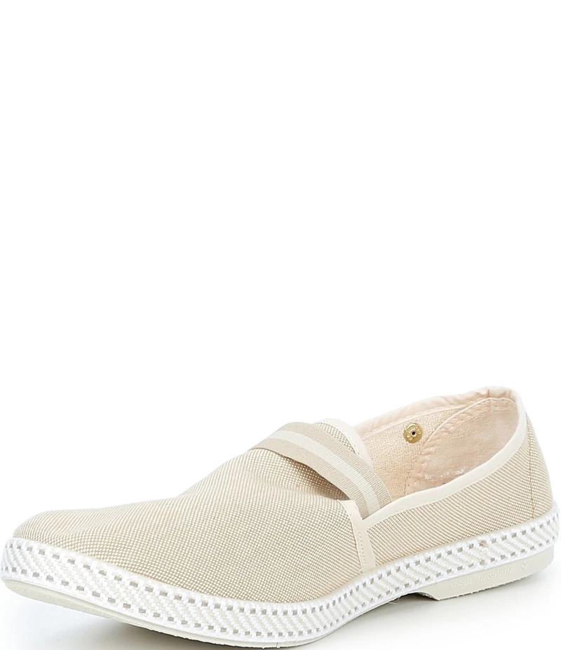 Rivieras Men's Canvas Oxford Stripe Slip-On Loafers