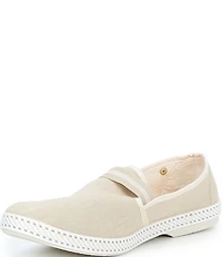 Rivieras Men's Canvas Oxford Stripe Slip-On Loafers