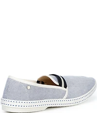 Rivieras Men's Canvas Oxford Stripe Slip-On Loafers