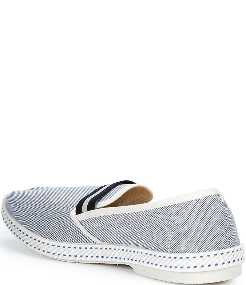 Rivieras Men's Canvas Oxford Stripe Slip-On Loafers
