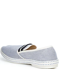 Rivieras Men's Canvas Oxford Stripe Slip-On Loafers