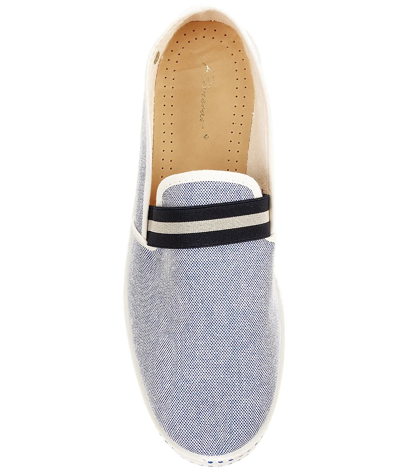 Rivieras Men's Canvas Oxford Stripe Slip-On Loafers