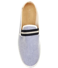 Rivieras Men's Canvas Oxford Stripe Slip-On Loafers