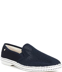 Rivieras Men's Classic Cotton Canvas Mesh Slip-On Loafers