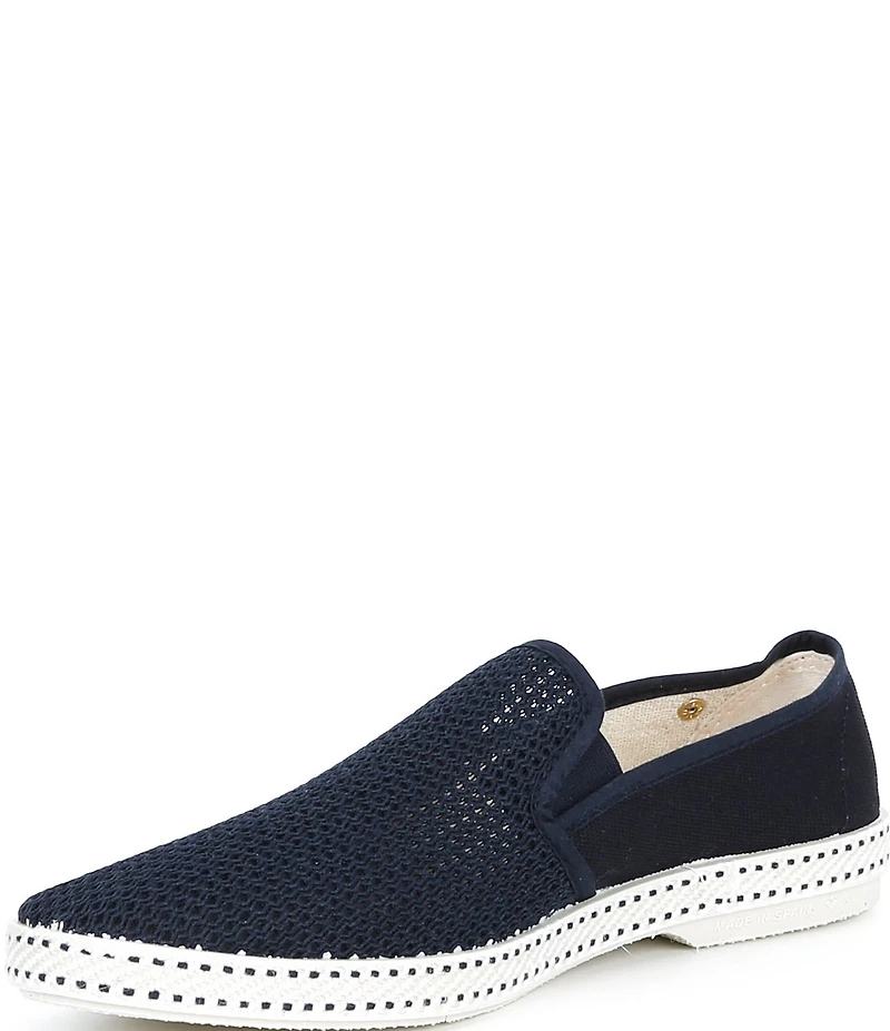Rivieras Men's Classic Cotton Canvas Mesh Slip-On Loafers
