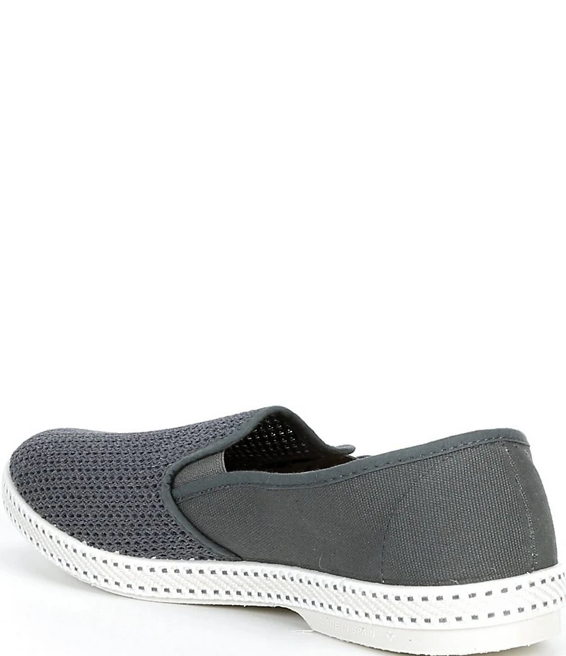 Rivieras Men's Classic Cotton Canvas Mesh Slip-On Loafers