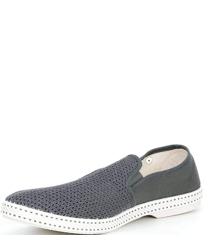 Rivieras Men's Classic Cotton Canvas Mesh Slip-On Loafers