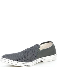 Rivieras Men's Classic Cotton Canvas Mesh Slip-On Loafers