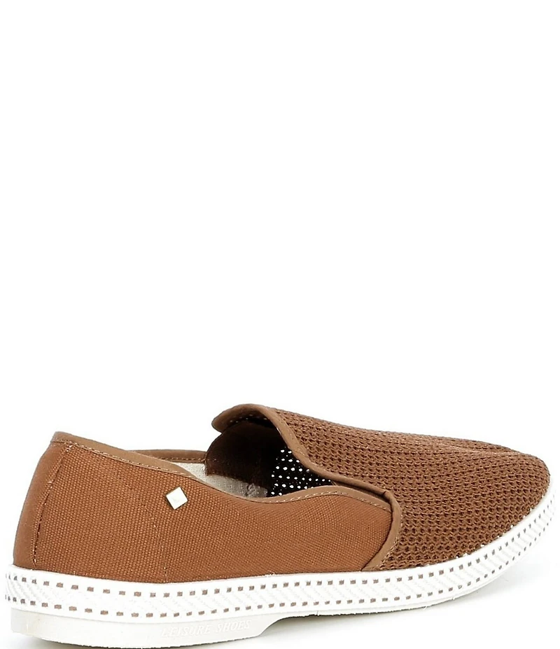Rivieras Men's Classic Cotton Canvas Mesh Slip-On Loafers