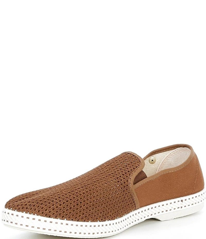 Rivieras Men's Classic Cotton Canvas Mesh Slip-On Loafers