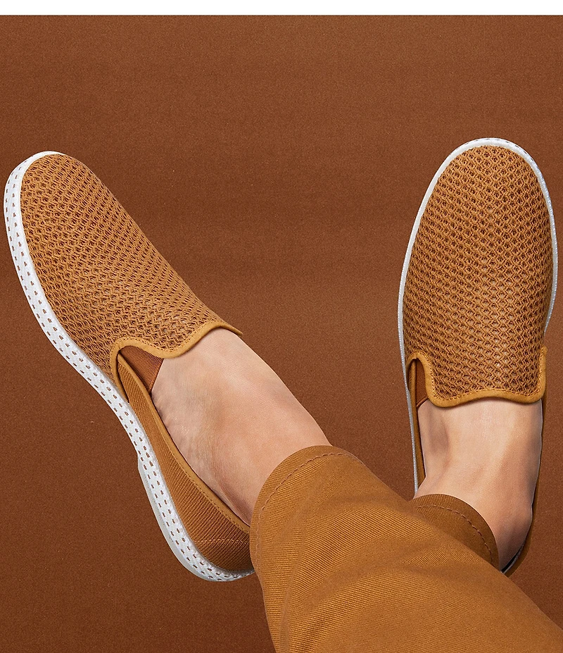 Rivieras Men's Classic Cotton Canvas Mesh Slip-On Loafers