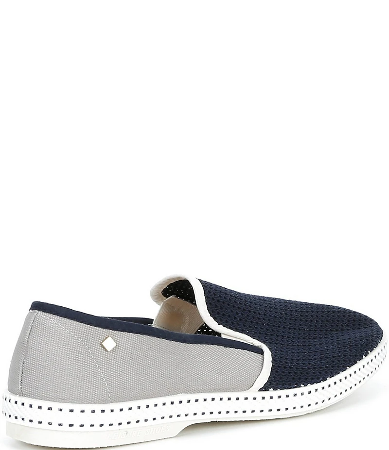 Rivieras Men's Classic Cotton Canvas Mesh Slip-On Loafers
