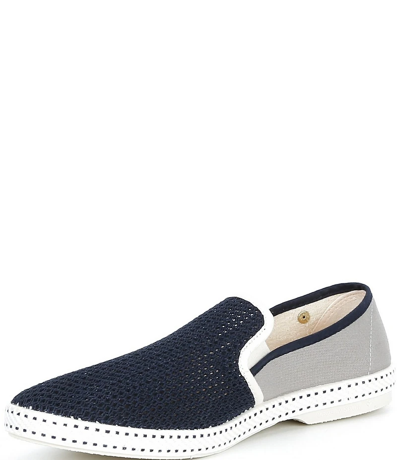 Rivieras Men's Classic Cotton Canvas Mesh Slip-On Loafers