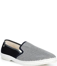 Rivieras Men's Classic Cotton Canvas Mesh Slip-On Loafers