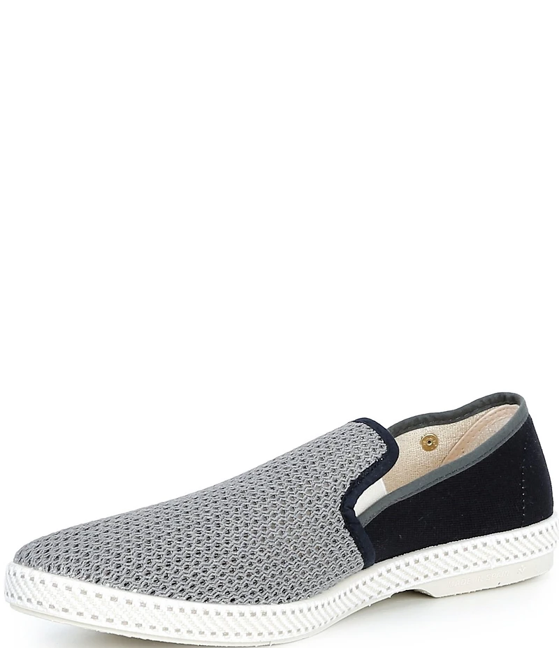 Rivieras Men's Classic Cotton Canvas Mesh Slip-On Loafers