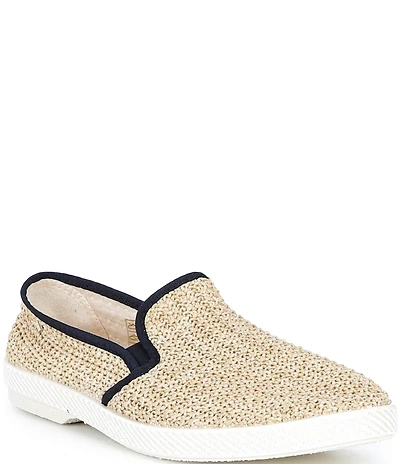 Rivieras Men's Raffia Slip-On Loafers
