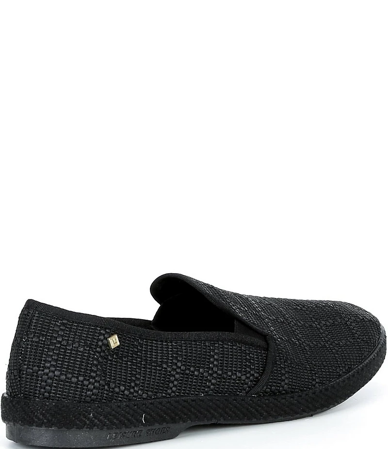 Rivieras Men's Textured Raffia Slip-On Loafers