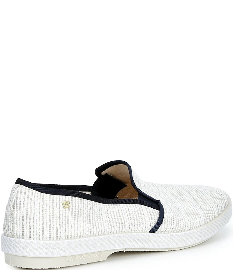 Rivieras Men's Textured Raffia Slip-On Loafers