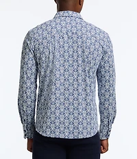 Robert Graham Comoros Stretch Knit Long Sleeve Woven Shirt