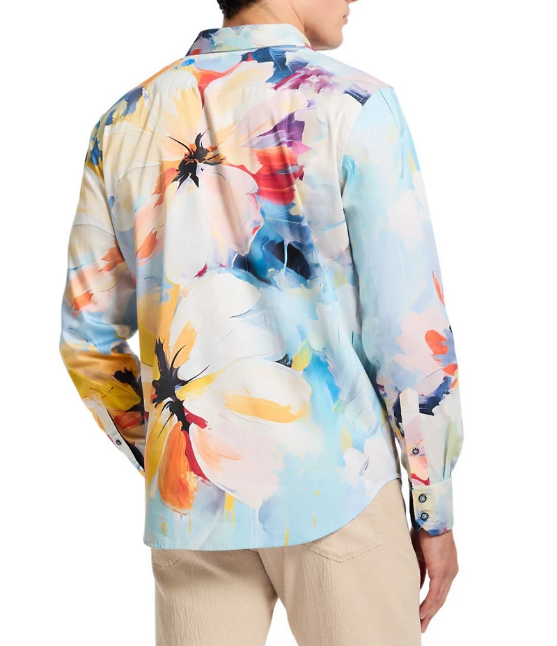 Robert Graham Flora Grande Stretch Long Sleeve Woven Shirt