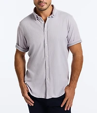 Robert Graham Hammond Stretch Knit Short Sleeve Woven Shirt