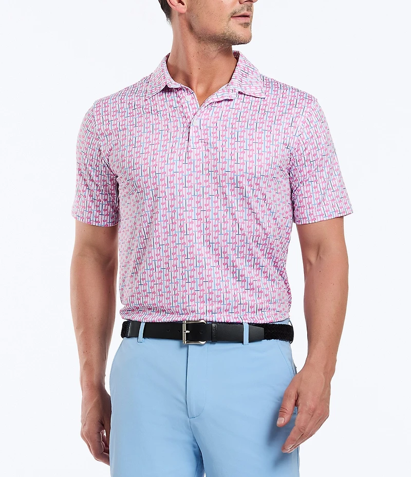 Robert Graham Iron Drive Performance Stretch Short Sleeve Polo Shirt