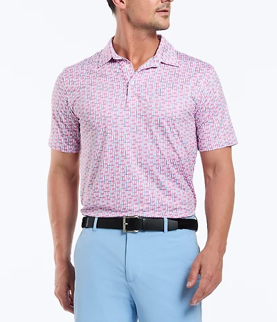 Robert Graham Iron Drive Performance Stretch Short Sleeve Polo Shirt