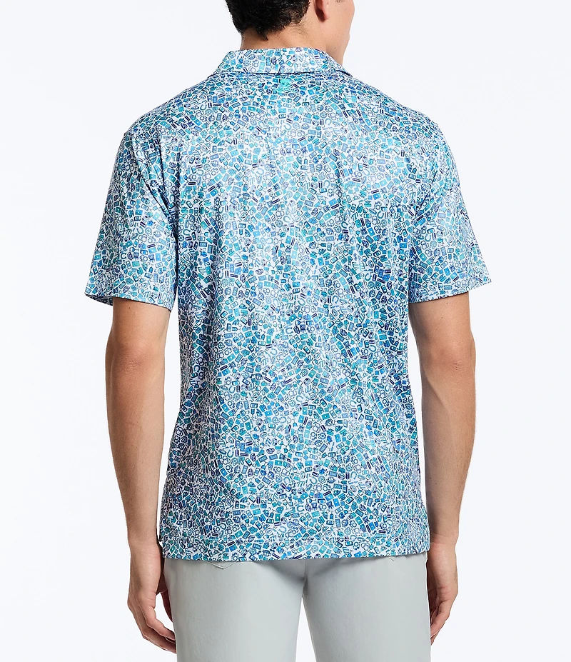 Robert Graham Lucky Stroke Performance Stretch Short Sleeve Polo Shirt