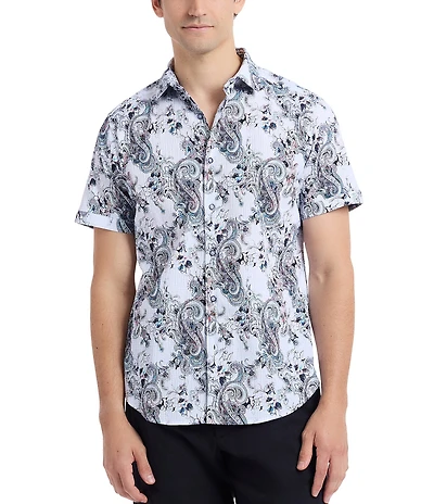 Robert Graham Pickwick Paisley Short Sleeve Woven Shirt